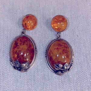 Baltic Amber Sterling Silver earrings